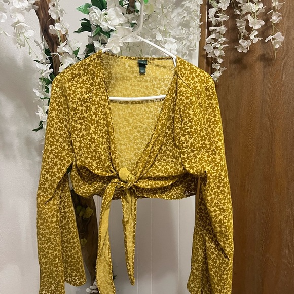 Wild Fable Tie-Front Crop Blouse - Picture 4 of 7